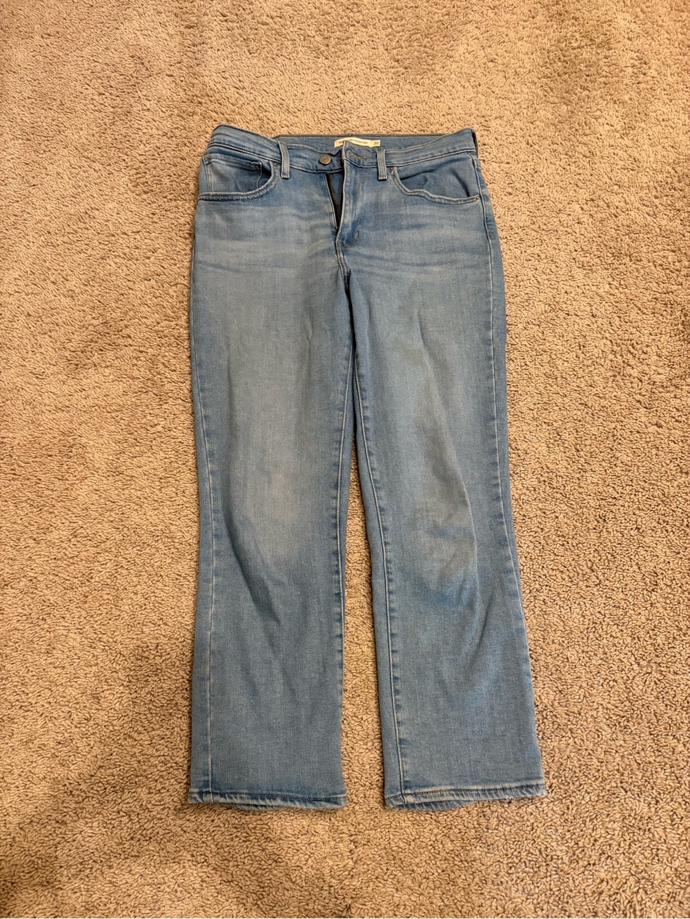 Levi's High Rise Straight-Leg Crop, Size 30